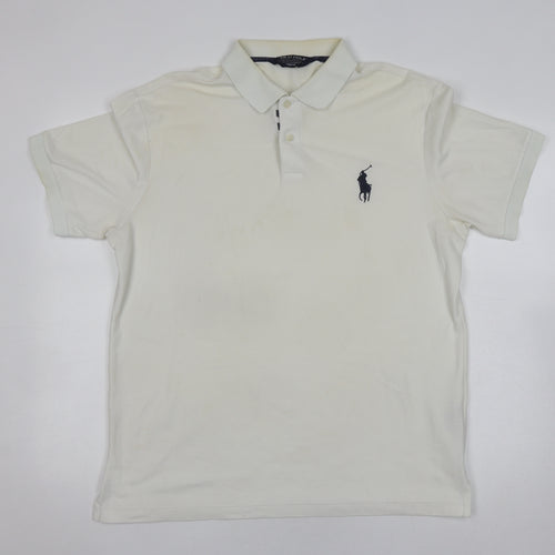 Polo Golf Men's White Polo Shirt L Athletic Fit