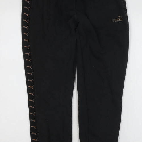 Puma Women's Black Jogger Trousers Size 12 - Gym Ready