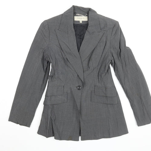 Karen Millen Women's Grey Check Blazer, Size 10, Business Casual