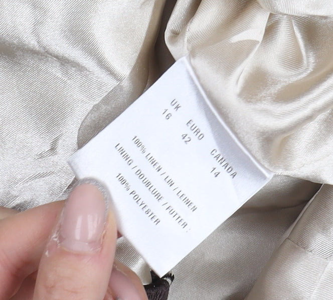 Planet Women's Geometric Linen Jacket Size 16