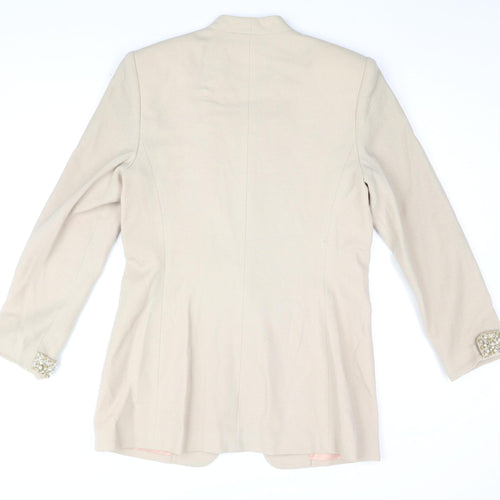Albert Nipon Women’s Beige Blazer Size 12 Formal Classic