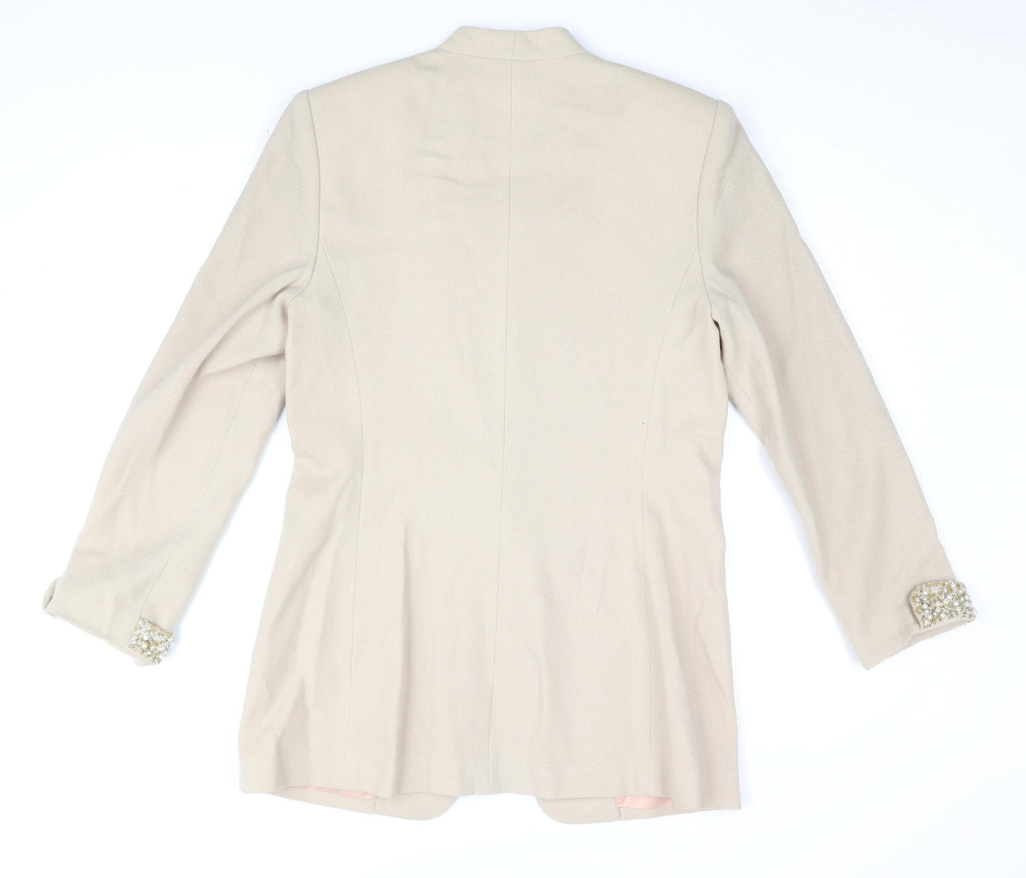 Albert Nipon Women’s Beige Blazer Size 12 Formal Classic