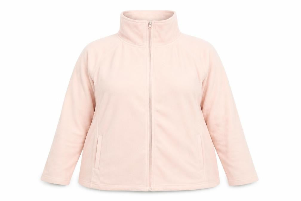 Front view of Intuition Women's Ivory Zip Sweatshirt, size 20