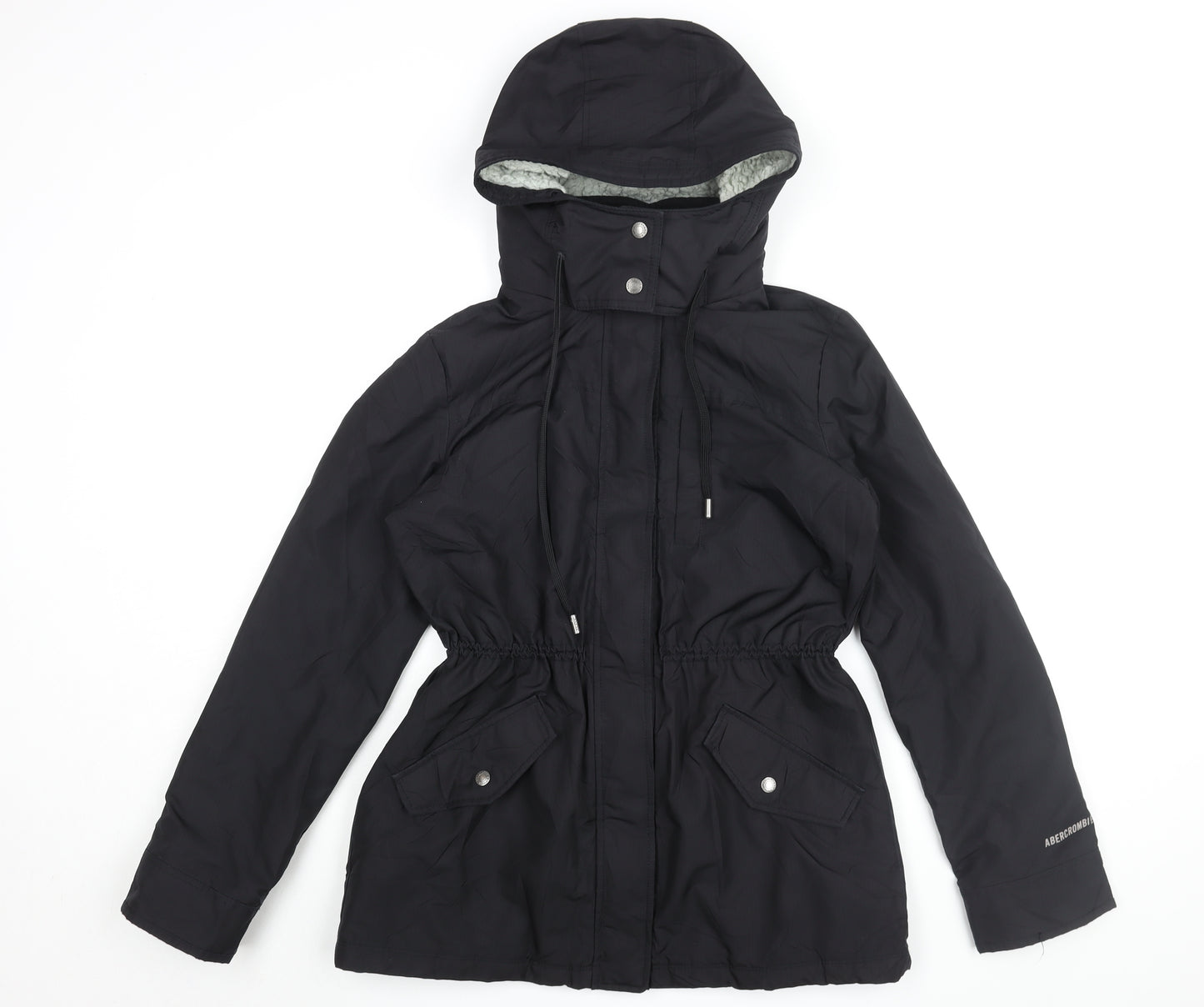 Abercrombie Women's Black Parka Jacket, M, All Seasons