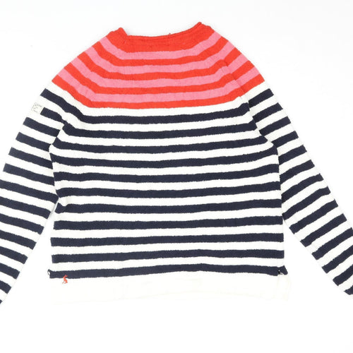 Joules Women's Multicoloured Striped Pullover Jumper Size 12