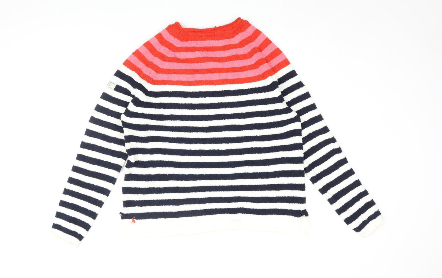 Joules Women's Multicoloured Striped Pullover Jumper Size 12