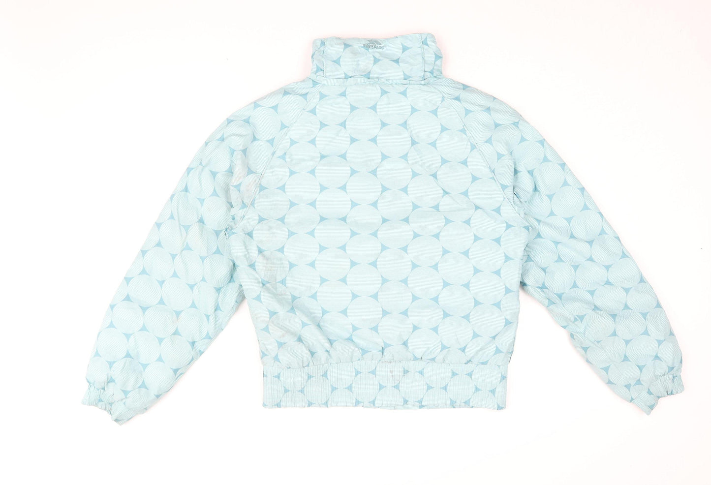 Trespass Women's Blue Polka Dot Jacket, Size M - Water Resistant