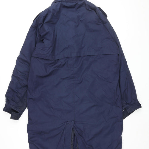 Hummel Men's Blue Parka Coat, M, Full Zip, Winter Lined