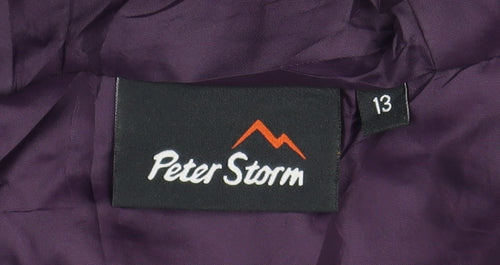 Peter Storm Women's Purple Puffer Jacket, Size 4, Hooded