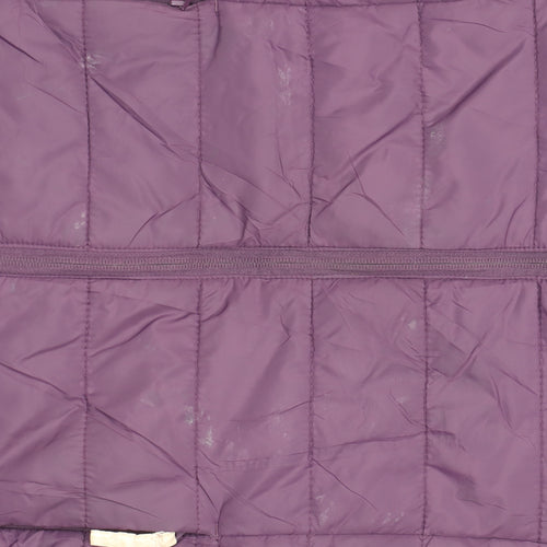 Peter Storm Women's Purple Puffer Jacket, Size 4, Hooded