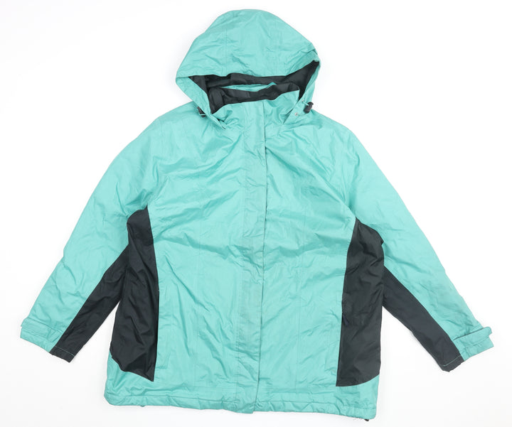 Bm Women's Green Size 18 Regular Fit Rain Coat