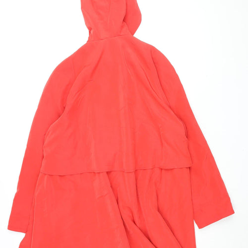 Richards Women's Red Hooded Mid-Length Coat Size 12