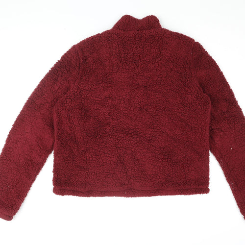 Hollister Women's Red Pullover Fleece Sweatshirt L