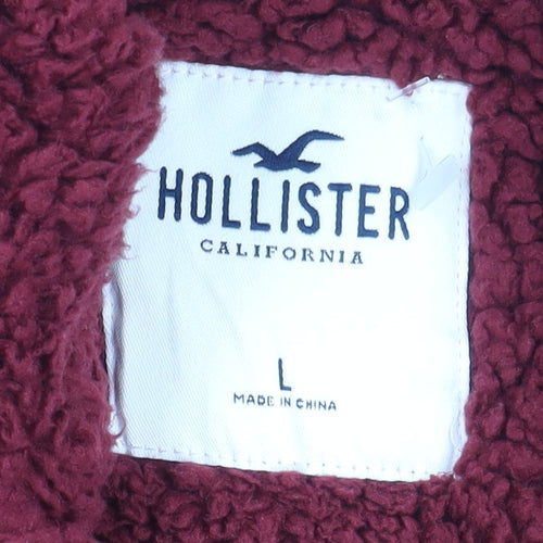 Hollister Women's Red Pullover Fleece Sweatshirt L