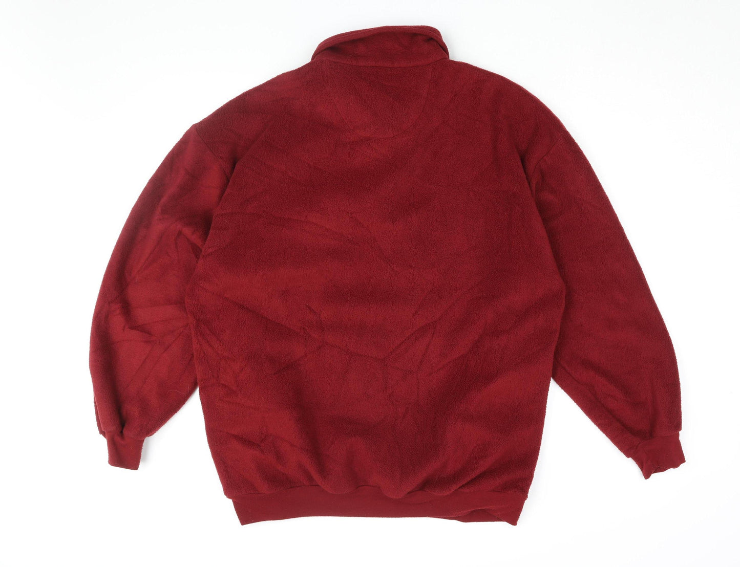 Pegasus Men's Red Henley Sweatshirt - L, Collared, Buttons