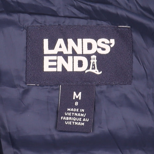 Lands' End Boys Blue Tie Dye Sleeveless Puffer Jacket - Size 8