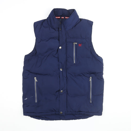 Crew Clothing Co. Men's Blue Puffer Waistcoat, M