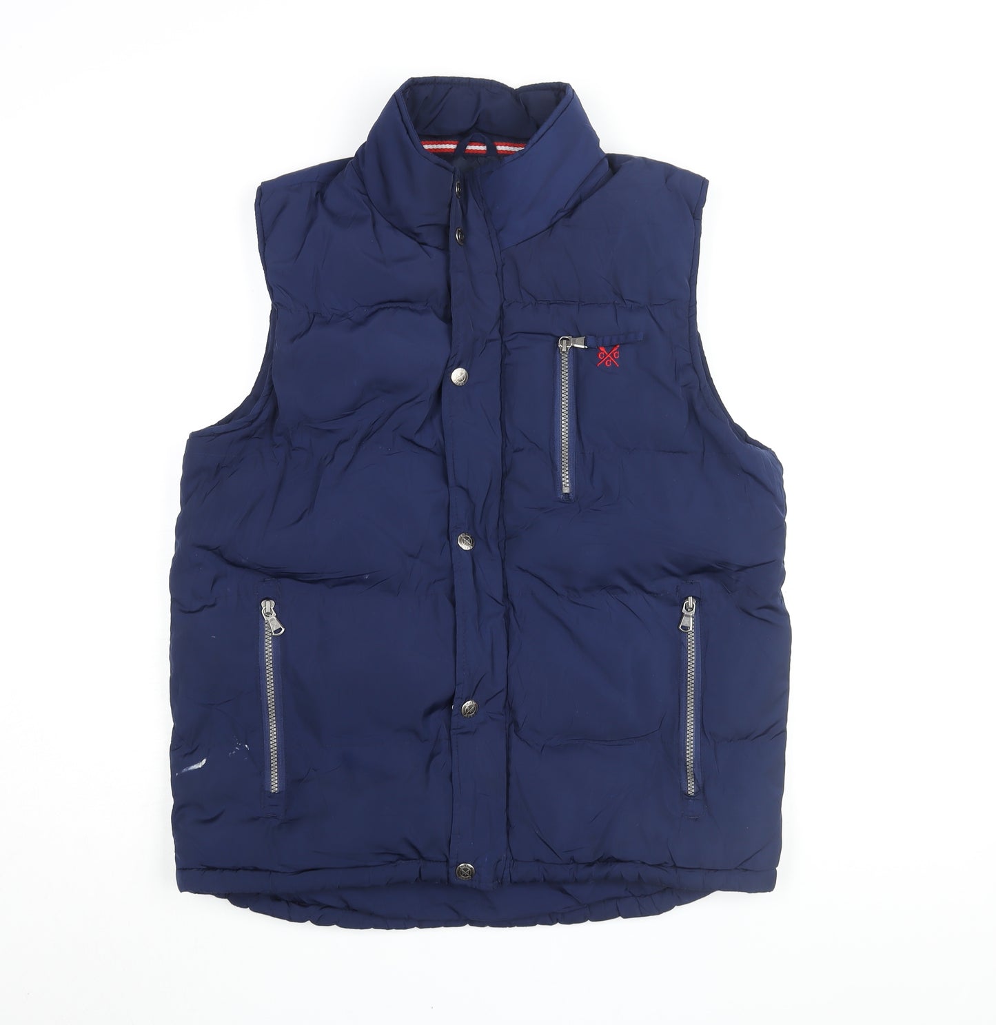 Crew Clothing Co. Men's Blue Puffer Waistcoat, M