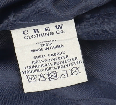 Crew Clothing Co. Men's Blue Puffer Waistcoat, M