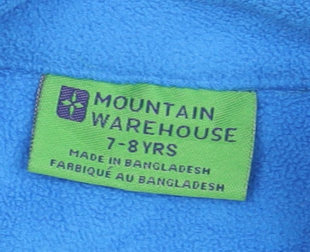 Mountain Warehouse Boys Blue Full Zip Fleece Sweatshirt 7-8 Years