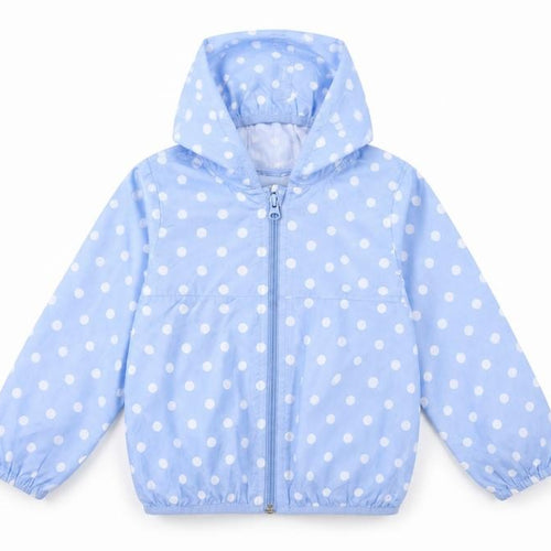 Benetton Girls Blue Polka Dot Windbreaker Jacket 3-4 Years
