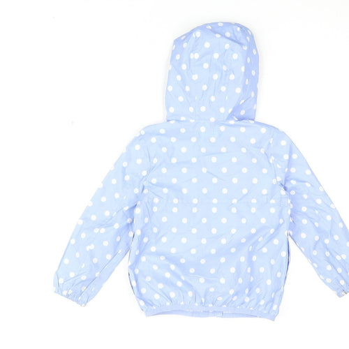 Benetton Girls Blue Polka Dot Windbreaker Jacket 3-4 Years