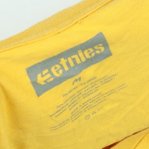 Etnies Men's Yellow Graphic T-Shirt Size M