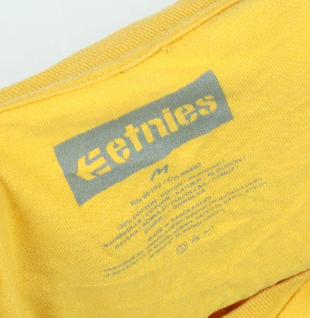 Etnies Men's Yellow Graphic T-Shirt Size M