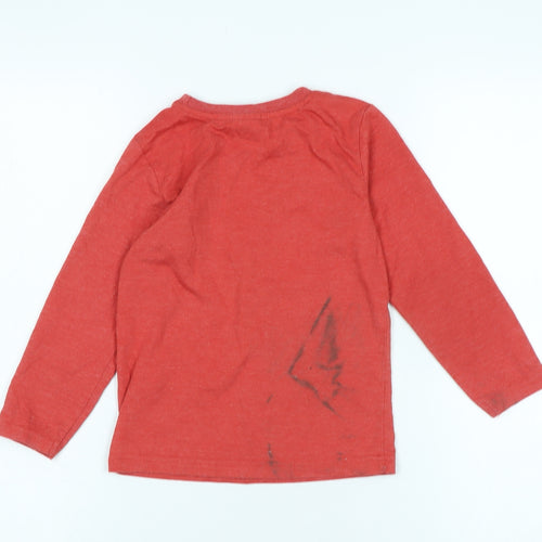 George Boys Red Fireman Sam Long Sleeve T-Shirt 4-5 Years