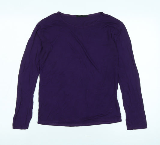 QED London Women's Purple Long Sleeve Top Size L