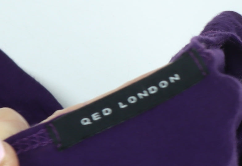 QED London Women's Purple Long Sleeve Top Size L