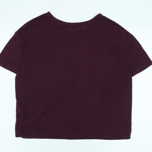 Sweaty Betty Women's Purple T-Shirt Size S Crew Neck