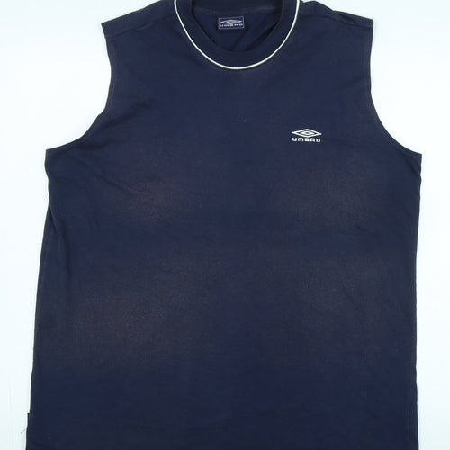 Umbro Men's XL Blue Sleeveless Crew Neck T-Shirt