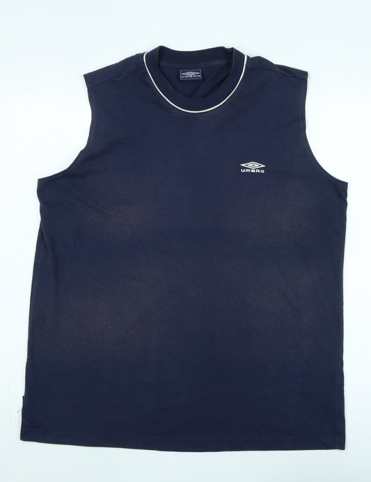 Umbro Men's XL Blue Sleeveless Crew Neck T-Shirt