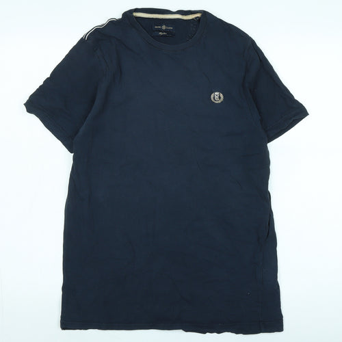 Henri Lloyd Men's Blue Cotton Crew Neck T-Shirt, Size S