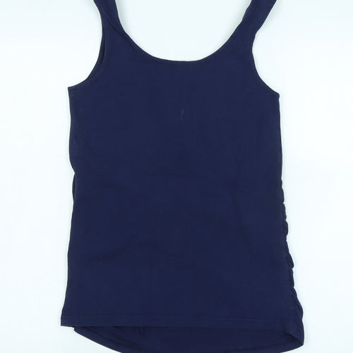 JoJo Maman Bébé Women's Blue Tank Top Size S