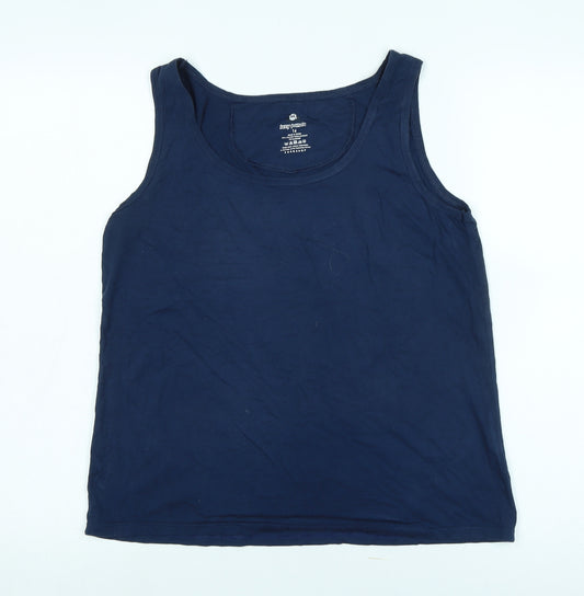 Lazy Panda Women's Navy Tank Top Size 16 Viscose