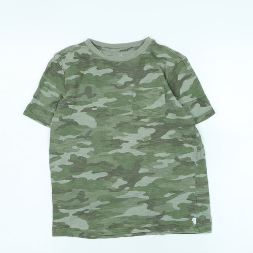 Gap Boys Green Camouflage T-Shirt Medium