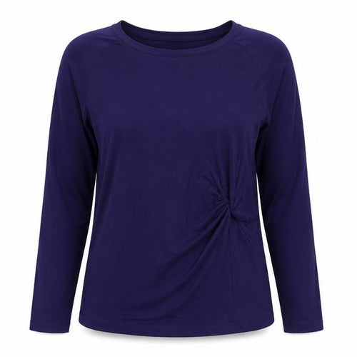 Luisa Cerano Women's Purple Long Sleeve Cotton Shirt