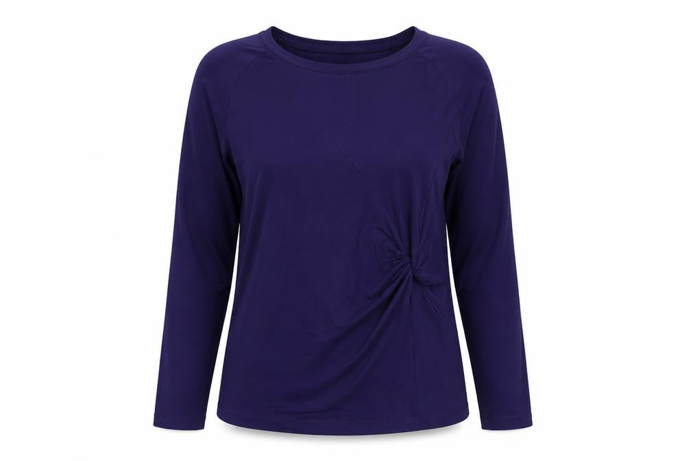 Luisa Cerano Women's Purple Long Sleeve Cotton Shirt