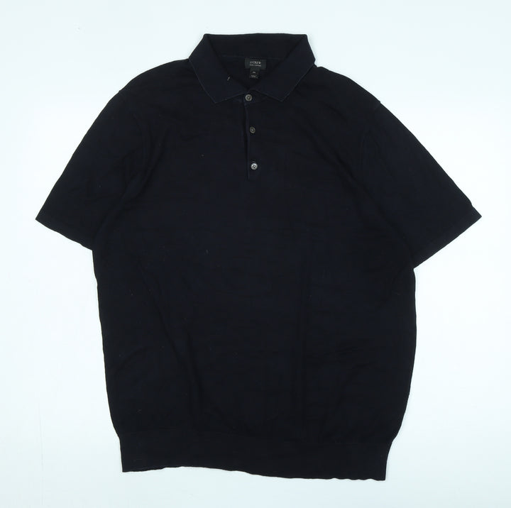 J.Crew Men's Black XL Cotton Pullover Jumper