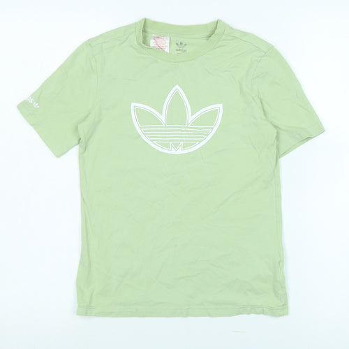 Adidas Boys' Green Short Sleeve T-Shirt 9-10 Years