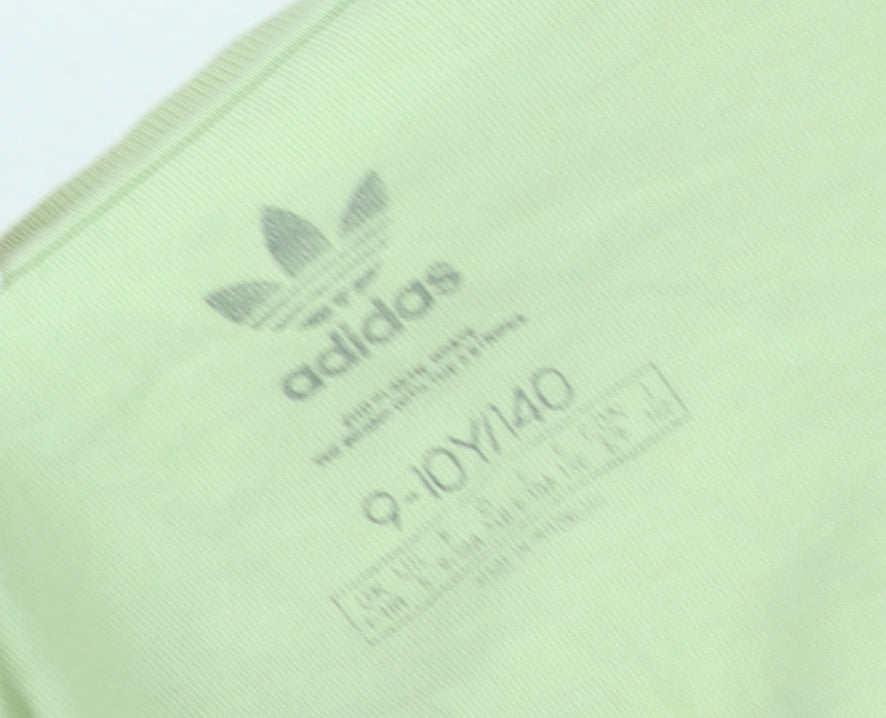 Adidas Boys' Green Short Sleeve T-Shirt 9-10 Years