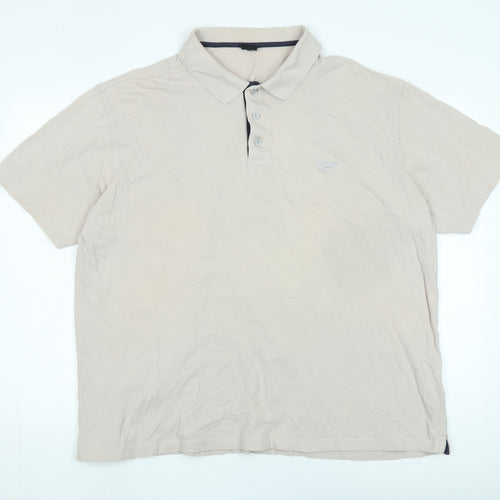 Cotton Traders Men's Beige 2XL Polo Shirt - Short Sleeve