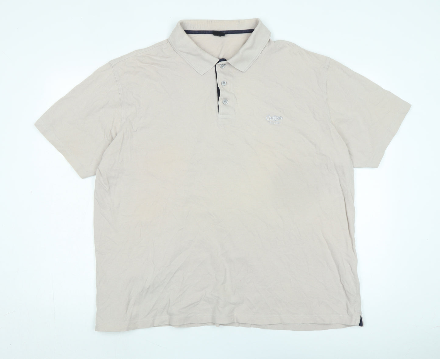 Cotton Traders Men's Beige 2XL Polo Shirt - Short Sleeve