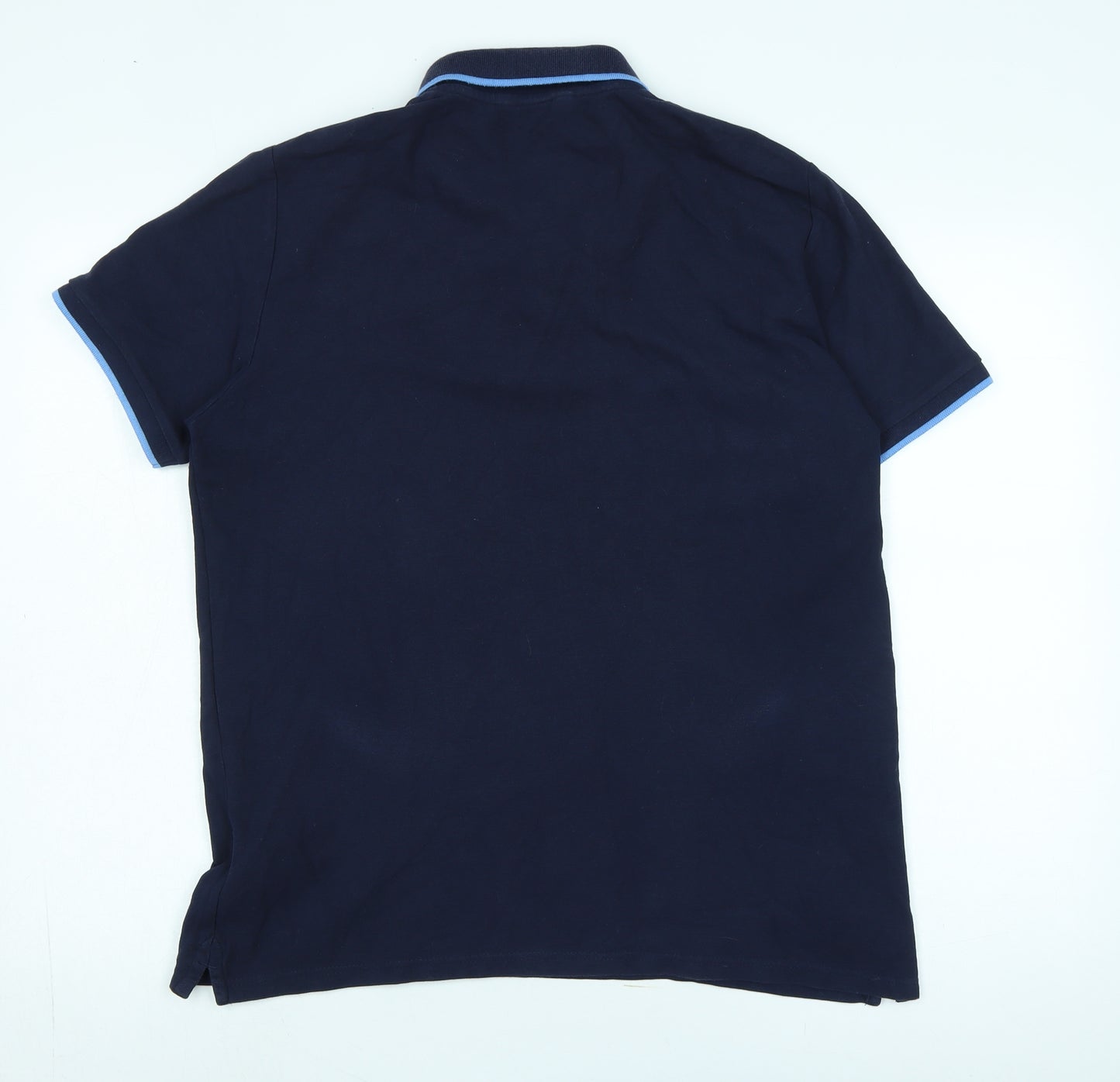 Ben Sherman Men's Blue Polo L Short Sleeve Logo Casual