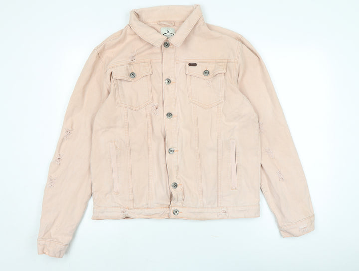 Soul Star Men's Pink Denim Jacket XL Casual