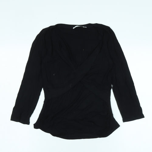 Blooming Marvellous Women's Black 8 Wrap Blouse