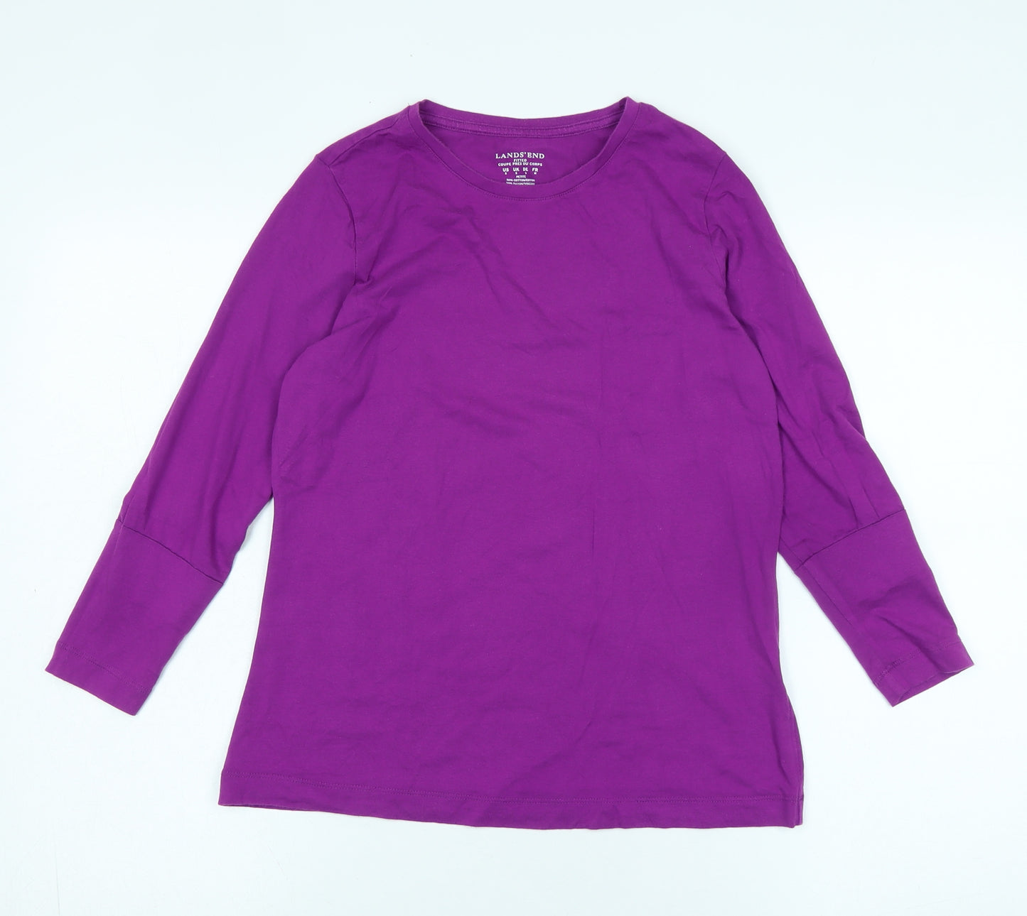 Lands' End Women's Purple Long Sleeve T-Shirt, Petites S