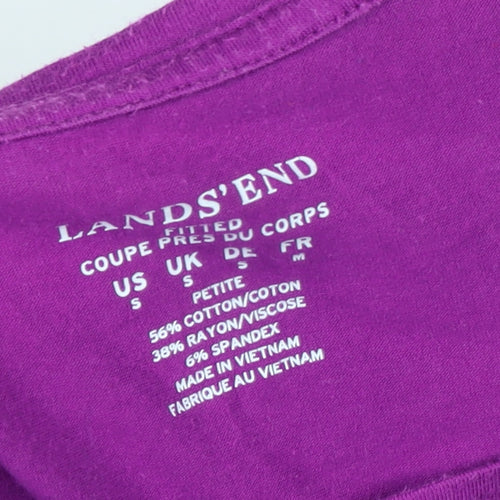 Lands' End Women's Purple Long Sleeve T-Shirt, Petites S